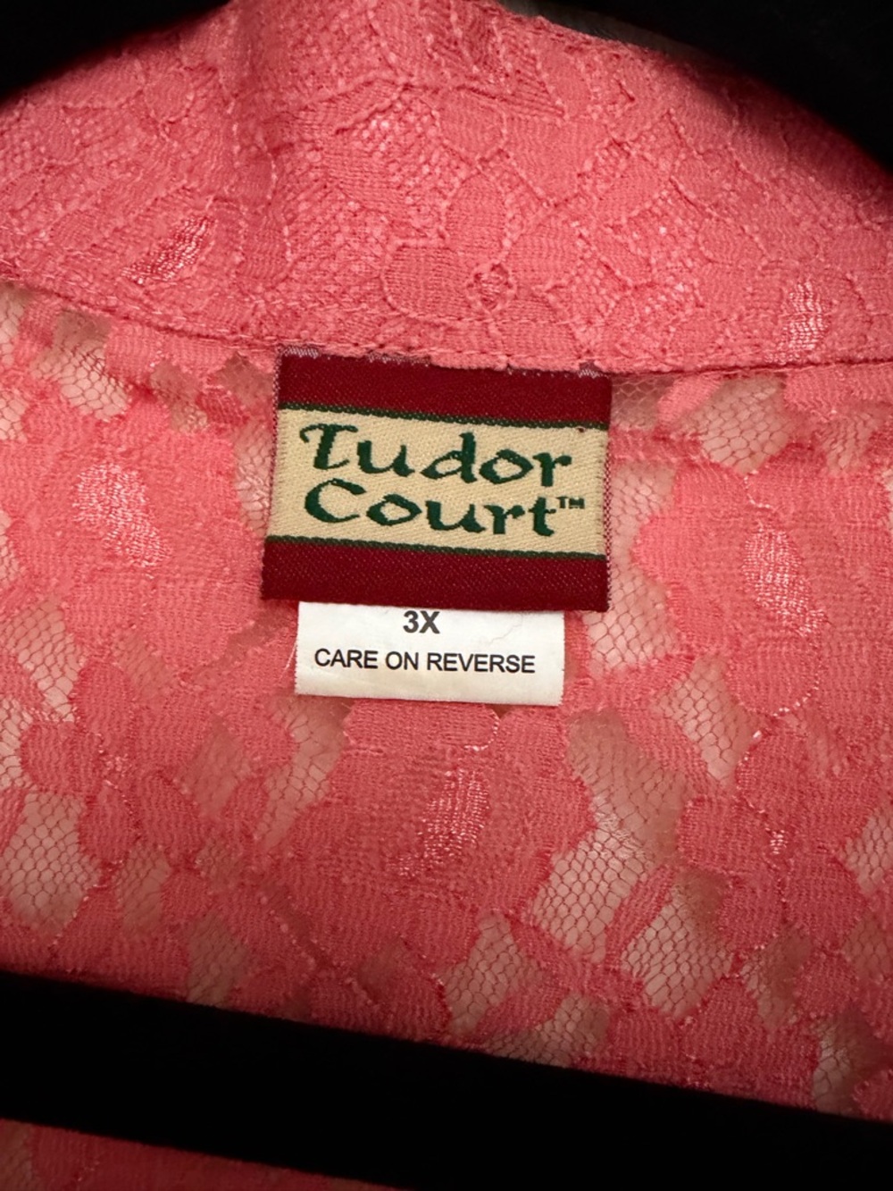 Tudor coral lace open-front cardigan - Picture 4 of 5
